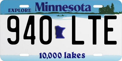 MN license plate 940LTE