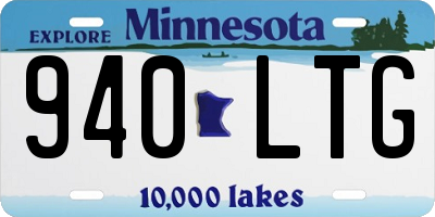 MN license plate 940LTG
