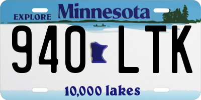 MN license plate 940LTK