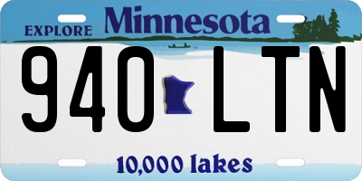 MN license plate 940LTN