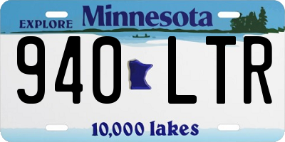 MN license plate 940LTR