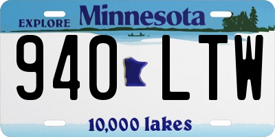 MN license plate 940LTW