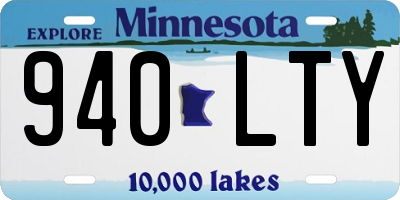 MN license plate 940LTY