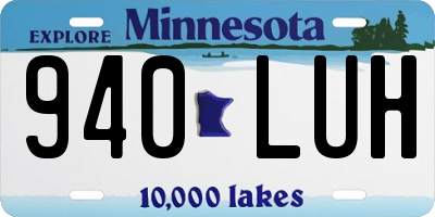 MN license plate 940LUH