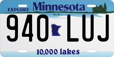 MN license plate 940LUJ