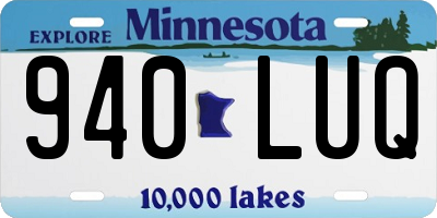MN license plate 940LUQ