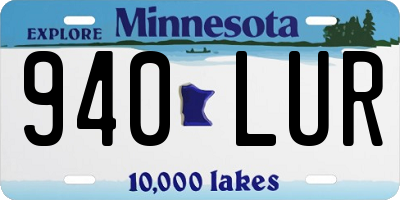 MN license plate 940LUR
