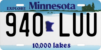 MN license plate 940LUU