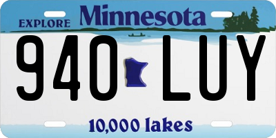 MN license plate 940LUY