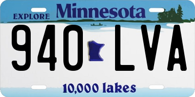 MN license plate 940LVA