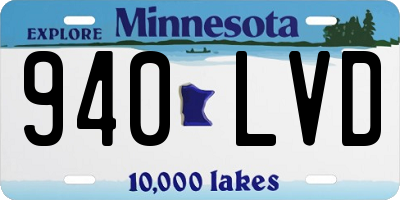 MN license plate 940LVD