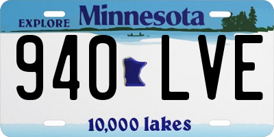 MN license plate 940LVE