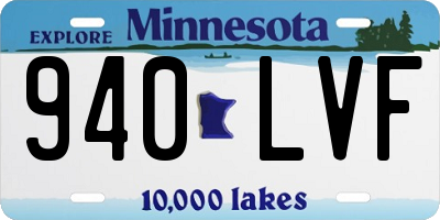 MN license plate 940LVF