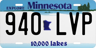 MN license plate 940LVP