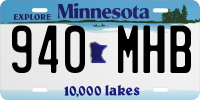 MN license plate 940MHB