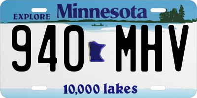 MN license plate 940MHV