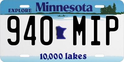 MN license plate 940MIP