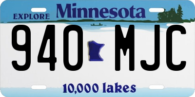 MN license plate 940MJC