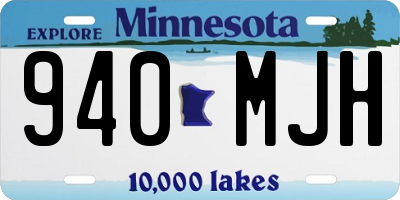 MN license plate 940MJH