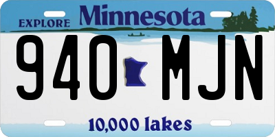 MN license plate 940MJN