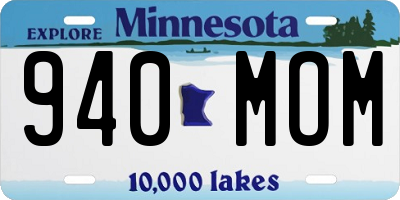 MN license plate 940MOM