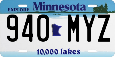 MN license plate 940MYZ