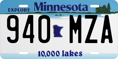 MN license plate 940MZA