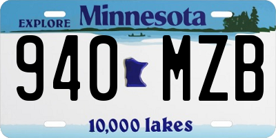 MN license plate 940MZB