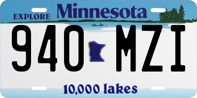 MN license plate 940MZI