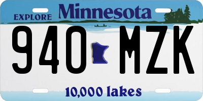 MN license plate 940MZK