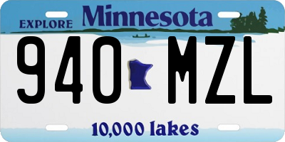 MN license plate 940MZL