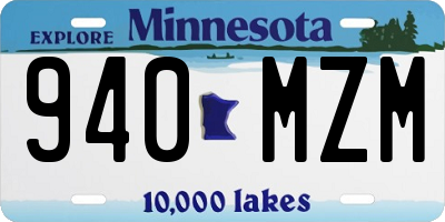 MN license plate 940MZM