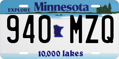 MN license plate 940MZQ