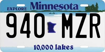 MN license plate 940MZR