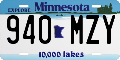 MN license plate 940MZY