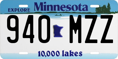 MN license plate 940MZZ