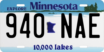 MN license plate 940NAE