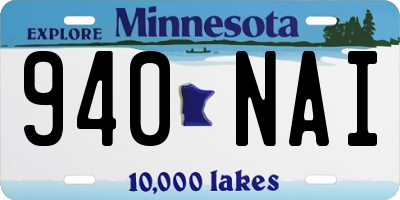 MN license plate 940NAI