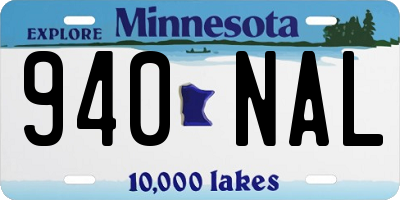 MN license plate 940NAL