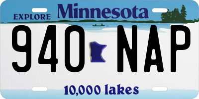 MN license plate 940NAP
