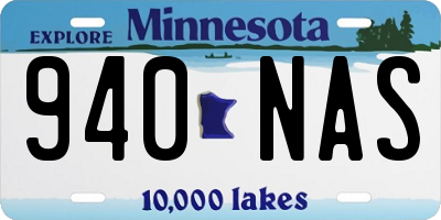 MN license plate 940NAS