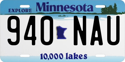 MN license plate 940NAU