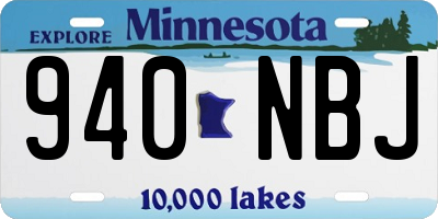 MN license plate 940NBJ