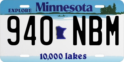 MN license plate 940NBM