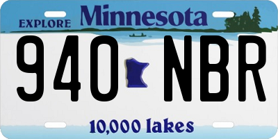 MN license plate 940NBR