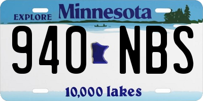 MN license plate 940NBS