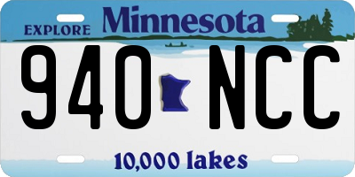 MN license plate 940NCC