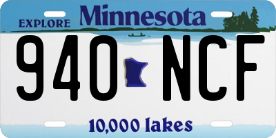 MN license plate 940NCF