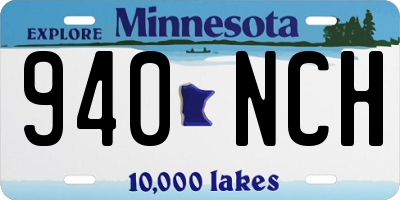 MN license plate 940NCH