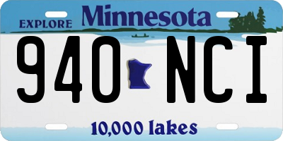MN license plate 940NCI